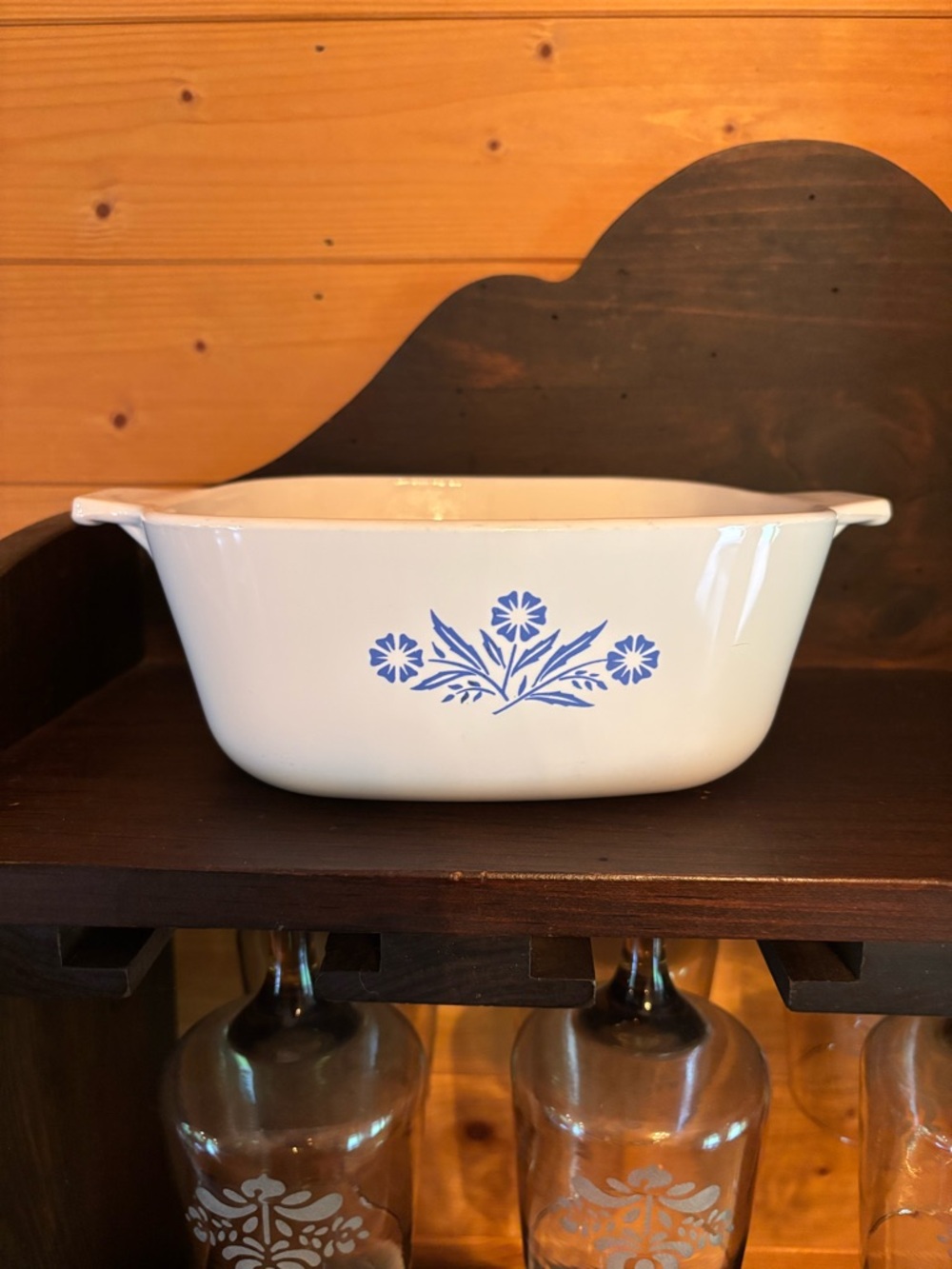 Corning Ware Blue Cornflower 1.5 Quart Casserole Dish P-1 1/2-B 1969-1972